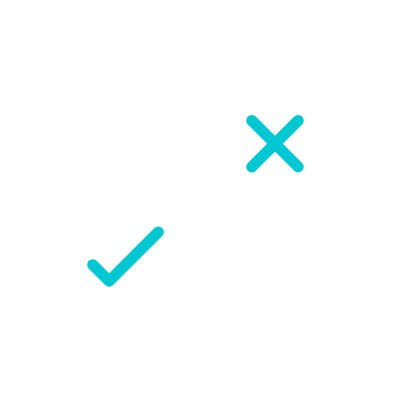 Block med checkpunkter och kryss